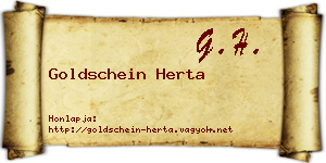 Goldschein Herta névjegykártya